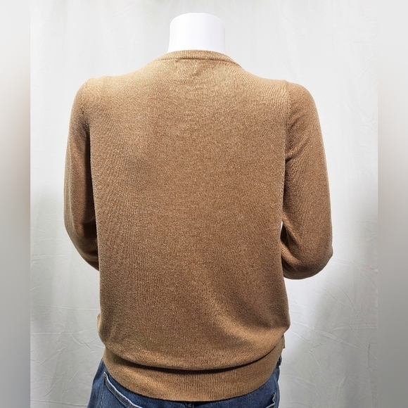 Lightweight V-Neck Sweater - Basic Layer in Neutral Tan Women's S - Picture 2 of 4